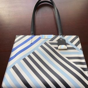 Pre-owned Calvin Klein blue geometric satchel